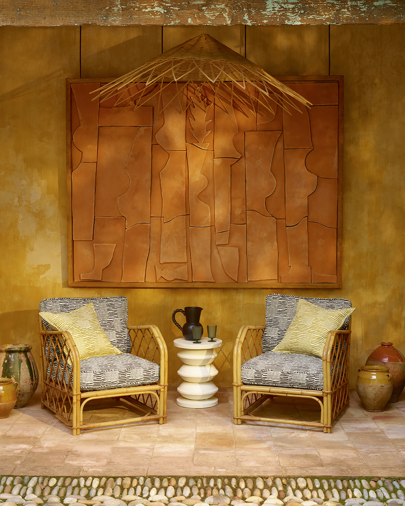 Saona Fabric in Ebene by Manuel Canovas